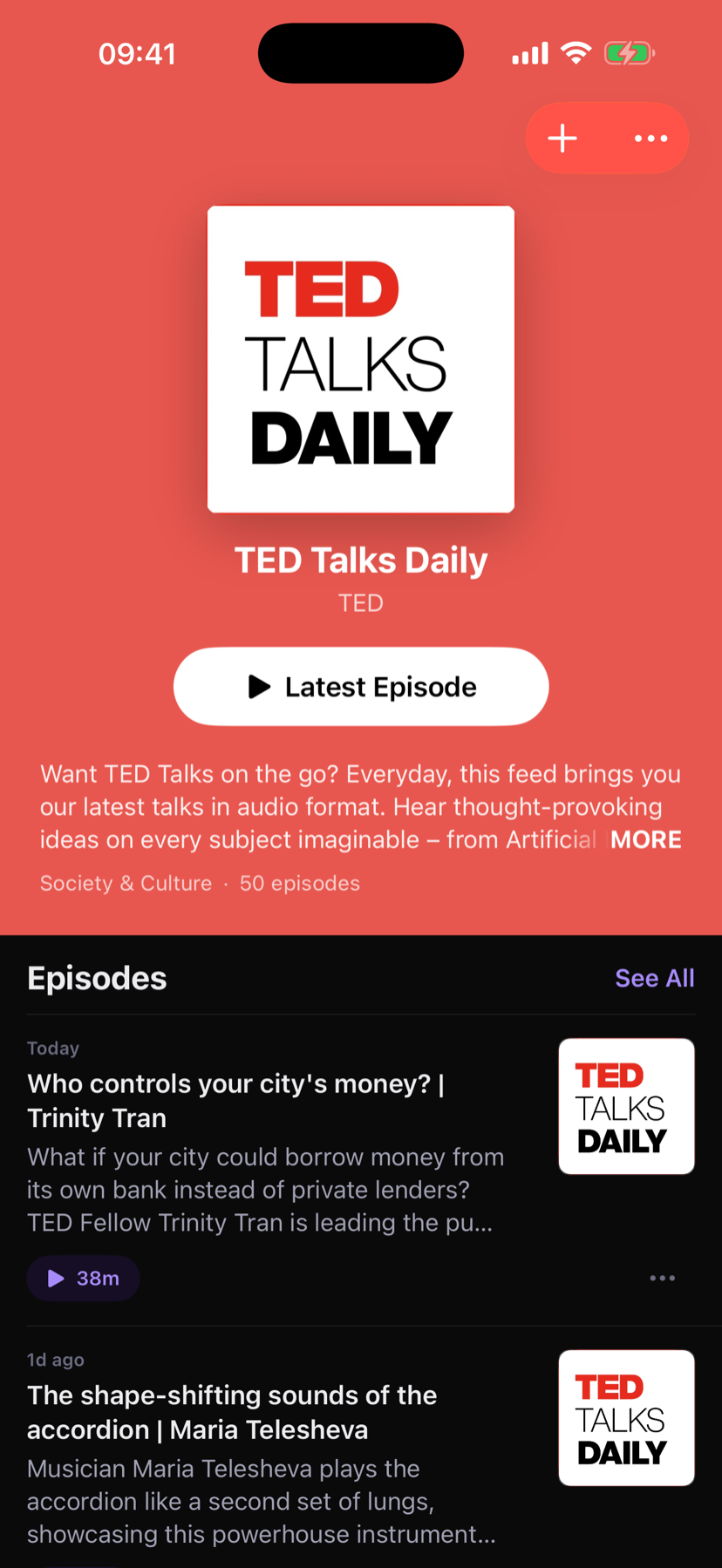 Follow any show — every episode becomes a lesson